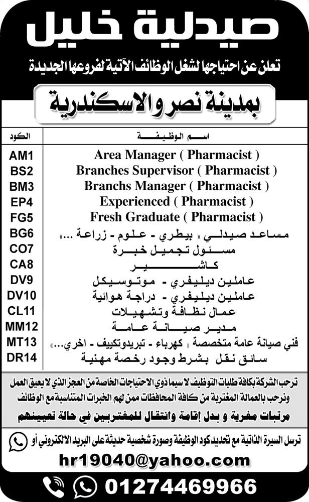 جريدة الاهرام وظائف خالية اليوم - مجموعه من الوظائف المنشورة بجريدة الاهرام اليوم 628 2
